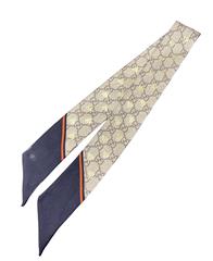 Gucci Twill Monogram GG Bees Twill Neck Bow Scarf